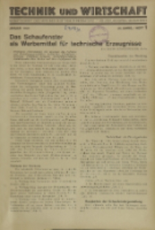 Technik und Wirtschaft : Monatsschrift des Vereines Deutscher Ingenieure, Jg. 24, H. 1