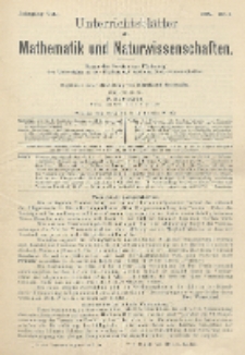 Unterrichtsblätter für Mathematik und Naturwissenschaften, Jg. 8, No. 3