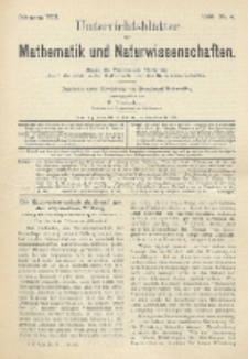 Unterrichtsblätter für Mathematik und Naturwissenschaften, Jg. 8, No. 4