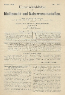 Unterrichtsblätter für Mathematik und Naturwissenschaften, Jg. 8, No. 5