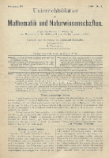 Unterrichtsblätter für Mathematik und Naturwissenschaften, Jg. 11, No. 1