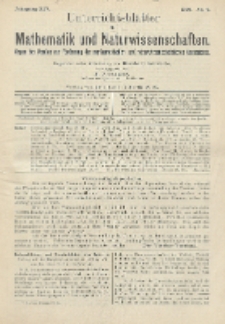 Unterrichtsblätter für Mathematik und Naturwissenschaften, Jg. 14, No. 4