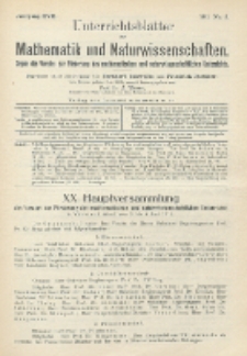 Unterrichtsblätter für Mathematik und Naturwissenschaften, Jg. 17, No. 3
