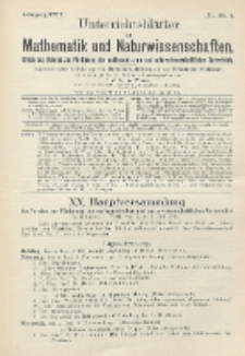 Unterrichtsblätter für Mathematik und Naturwissenschaften, Jg. 17, No. 4