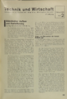 Technik und Wirtschaft : Monatsschrift des Vereines Deutscher Ingenieure, Jg. 27, H. 2