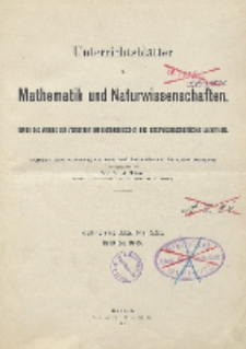 Inhalts - Verzeichnis. Jg. XIX bis XXI., 1913 bis 1915