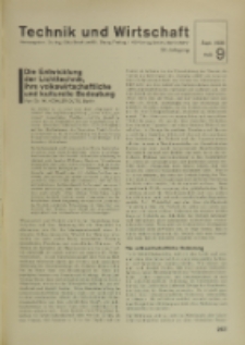 Technik und Wirtschaft : Monatsschrift des Vereines Deutscher Ingenieure, Jg. 29, H. 9