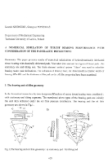 A numerical simulation of thrust bearing performance with consideration of the pad elasic deflections