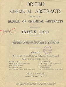British Chemical Abstracts. Index of Authors' Names 1931. Abstracts A and B