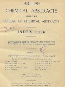 British Chemical Abstracts. Abstracts A and B. Index 1936, Index of Authors