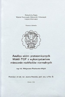 Recenzja rozprawy doktorskiej mgr inż. Małgorzaty Plechawskiej-Wójcik pt. Analiza widm proteomicznych Maldi-TOF z wykorzystaniem mieszanin rozkładów normalnych