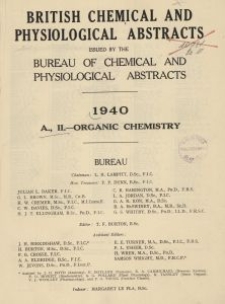 British Chemical and Physiological Abstracts. A. Pure Chemistry and Physiology. II. Organic Chemistry, March