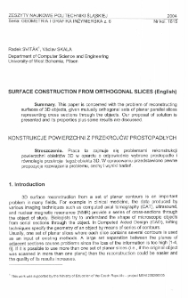 Surface construction from orthogonal slices (English)