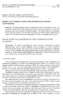 Model of commutation for power electronic converter