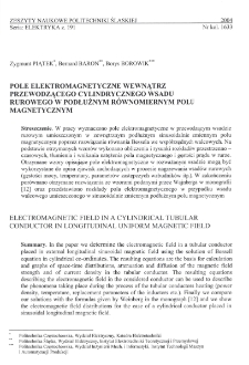 Pole elektromagnetyczne wewnątrz przewodzącego cylindrycznego wsadu rurowego w podłużnym równomiernym polu magnetycznym