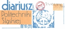 Diariusz Politechniki Śląskiej, Nr 1, październik 1988