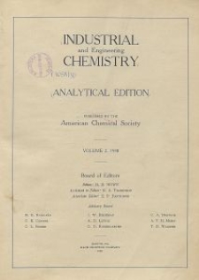 Industrial and Engineering Chemistry : analytical edition, Vol. 2, No. 3