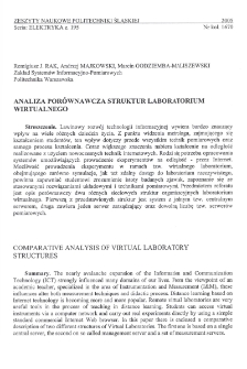 Analiza porównawcza struktur laboratorium wirtualnego