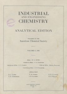 Industrial and Engineering Chemistry : analytical edition, Vol. 8, No. 2