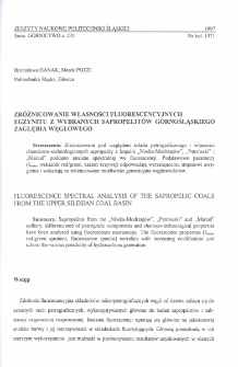 Zróżnicowanie własności fluorescencyjnych egzynitu z wybranych sapropelitów Górnośląskiego Zagłębia Węglowego