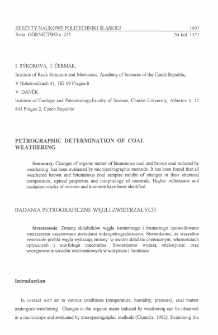 Petrographic determination of coal weathering