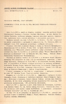 Wspomnienie o prof. dr hab. n. fil. Marianie Stanisławie Puchaliku (1904-1978)