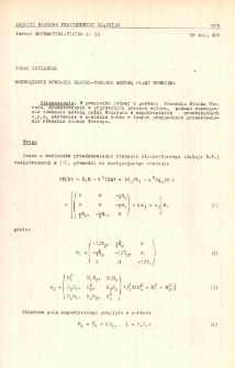 Rozwiązanie równania Blocha-Torreya metodą całki Fouriera