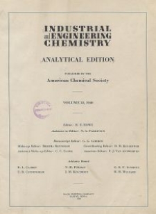 Industrial and Engineering Chemistry : analytical edition, Vol. 12, No. 2