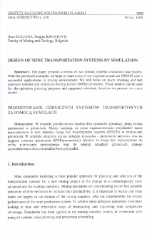 Design of mine transportation systems by simulation