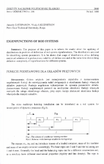 Eigenfunctions of rod systems