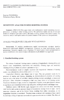Sensitivity analysis in mine hoisting system