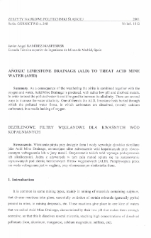 Anoxic limestone drainage (ALD) to treat acid mine water (AMD)