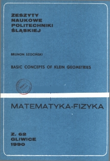Basic concepts of Klein geometries