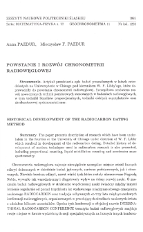Powstanie i rozwój chronometrii radiowęglowej