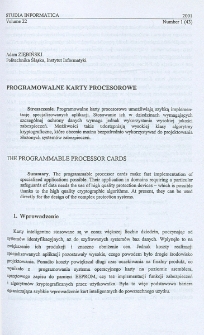Programowalne karty procesorowe