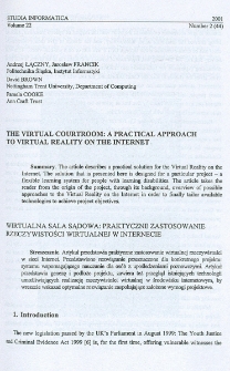The virtual courtroom: a practical approach to virtual reality on the Internet