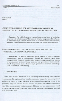 Computer systems for monitoring parameters associated with natural environment protection