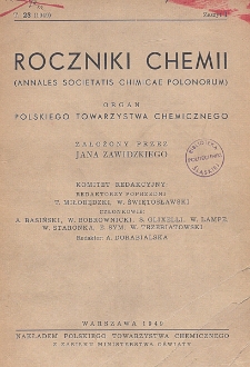 Roczniki Chemji : organ Polskiego Towarzystwa Chemicznego, T. 23, Z. 1