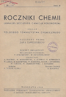 Roczniki Chemji : organ Polskiego Towarzystwa Chemicznego, T. 23, Z. 4
