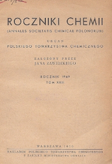 Roczniki Chemji : organ Polskiego Towarzystwa Chemicznego, T. 23, Index