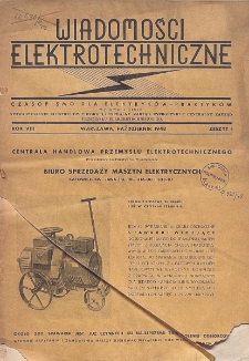 Wiadomości Elektrotechniczne, R. 8, Zeszyt 1