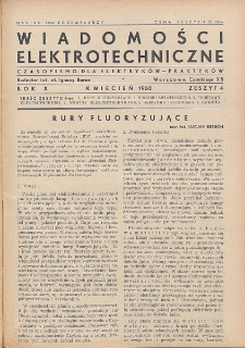 Wiadomości Elektrotechniczne, R. 10, Zeszyt 4
