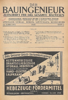 Der Bauingenieur : Zeitschrift für das gesamte Bauwesen, Jg. 24, Heft 5
