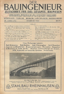 Der Bauingenieur : Zeitschrift für das gesamte Bauwesen, Jg. 25, Heft 2