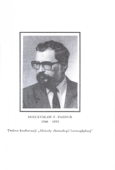 Mieczysław F. Pazdur 1946-1995. Curriculum Vitae
