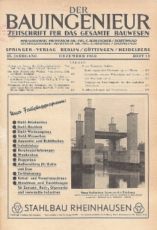 Der Bauingenieur : Zeitschrift für das gesamte Bauwesen, Jg. 25, Heft 12