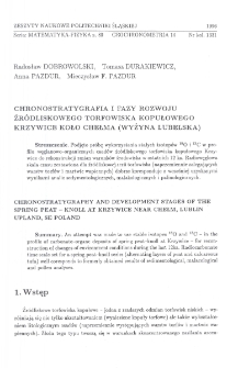 Chronostratygrafia i fazy rozwoju źródliskowego torfowiska kopułowego Krzywice koło Chełma (Wyżyna Lubelska)