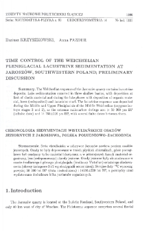 Time control of the weichselian pleniglicial lacustrine sedimentation at Jaroszów, Polska połudiowo-zachodnia