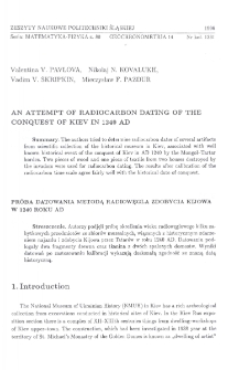 An attempt of radiocarbon dating of the conquest of Kiev in 1240 AD