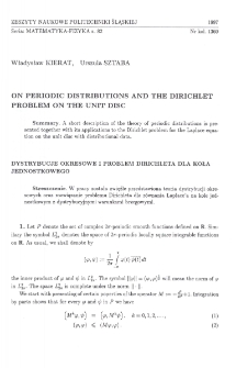 On periodic distributions and the Dirichlet problem on the unit disc